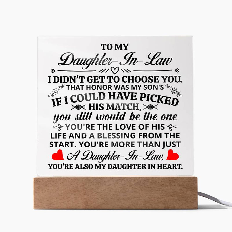 To My Daughter-in-Law Honor – Acrylic Square